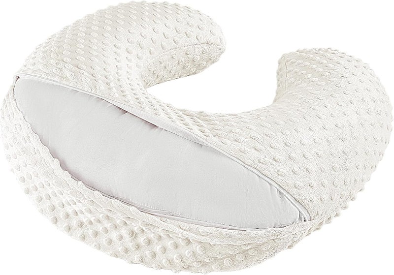 ANHEBEIBEI Nursing Pillow for Bottle and Breastfeeding, Ergonomic Comfort Nursing Essentials for Mom and Baby, Feeding Support Pillow with Removable Cover, Easier and Healthier Nursing (White) - Image 3